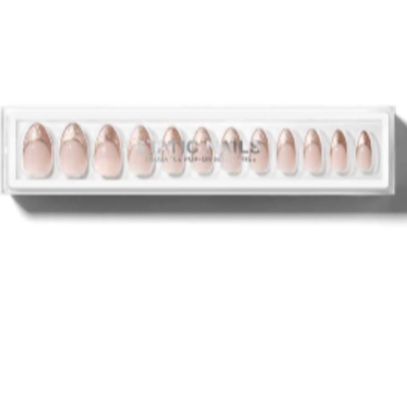 Static Nails Velvet French Almond Medium Reusable Pop On Manicure Press Ons NIB - Picture 3 of 3